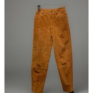 Vintage Pure Pig Suede Pants Color Rust Brown Size 4